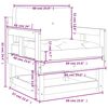 vidaXL Chaises de jardin avec coussins lot de 2 bois de pin massif