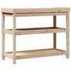 vidaXL Table de rempotage avec &eacute;tag&egrave;res 108x45x86,5 cm bois massif pin