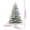 vidaXL Sapin de No&euml;l artificiel &agrave; charni&egrave;res avec neige floqu&eacute;e 210 cm