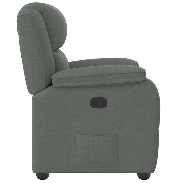 vidaXL Fauteuil inclinable Gris foncé Tissu