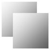 vidaXL Miroirs muraux 2 pcs 40x40 cm Carré Verre