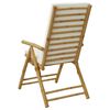 vidaXL Chaises inclinables de jardin pliantes lot de 2 coussins bambou