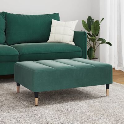 vidaXL Repose-pied vert foncé 77x55x31 cm velours