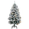 vidaXL Sapin de No&euml;l artificiel articul&eacute; 150 LED et boules 150 cm