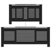 vidaXL Cache-radiateur MDF Noir 205 cm