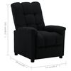 vidaXL Fauteuil inclinable &eacute;lectrique noir tissu