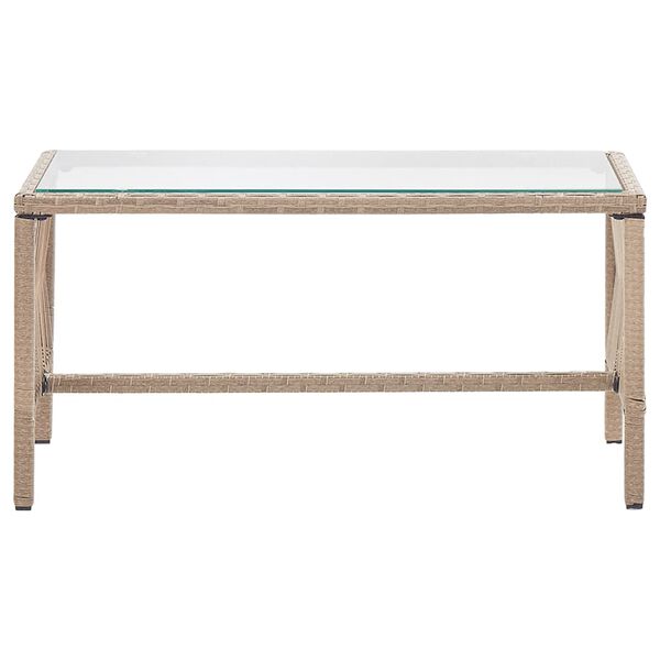 vidaXL Salon de jardin 4 pcs avec coussins Résine tressée Beige