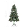 vidaXL Arbre de No&euml;l artificiel pr&eacute;-&eacute;clair&eacute;/boules pommes de pin 150cm