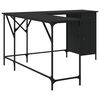 vidaXL Bureau noir 141x141x75 cm bois d'ingénierie