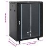 vidaXL Coffret de r&eacute;seau 15U 19" IP20 noir 60x45x86 cm