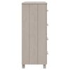vidaXL Buffet HAMAR Blanc 79x40x103,5 cm Bois massif de pin