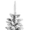 vidaXL Sapin de Noël artificiel mince avec neige floquée 120 cm PVC/PE