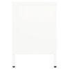 vidaXL Meuble TV Blanc 105x35x52 cm Acier et verre