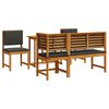 vidaXL Ensemble bistro de jardin 4 pcs Marron Bois d'Acacia Massif