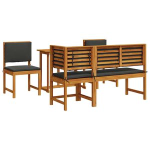 vidaXL Ensemble bistro de jardin 4 pcs Marron Bois d'Acacia Massif
