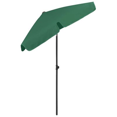 vidaXL Parasol de plage vert 180x120 cm