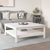 vidaXL Table basse blanche 100 x 100 x 40 cm Bois de pin massif