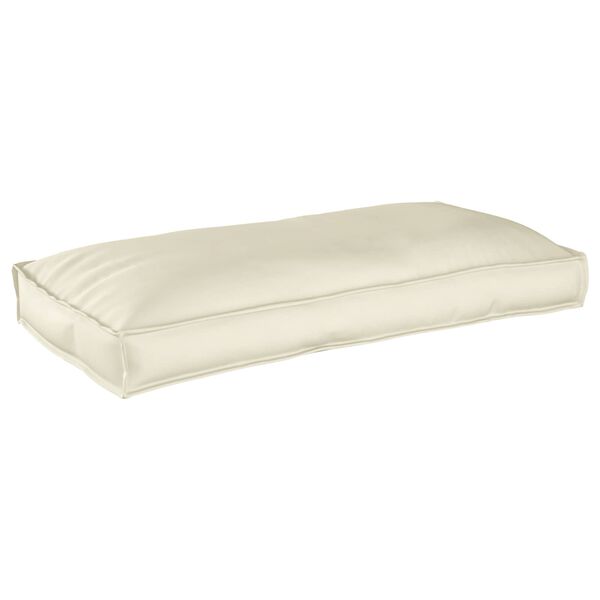 vidaXL Coussin Cr&egrave;me 120 x 60 x 12 cm Tissu Oxford