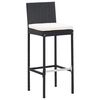 vidaXL Ensemble de bar d'ext&eacute;rieur 9 pcs R&eacute;sine tress&eacute;e et acacia Noir