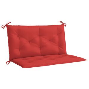 vidaXL Coussin de banc de jardin rouge 100x(50+50)x7 cm tissu oxford