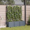 vidaXL Cache-pot de jardin 3 pcs Gris Clair Acier