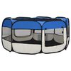 vidaXL Parc pliable pour chien avec sac de transport Bleu 145x145x61cm
