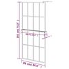 vidaXL Paroi de douche avec &eacute;tag&egrave;re Noir 90x195 cm Verre ESG&Aluminium