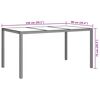 vidaXL Table de Jardin Marron 150 x 90 x 75 cm polyrotin