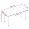 vidaXL Table &agrave; d&icirc;ner de jardin Noir 140x70x74 cm Acier et verre