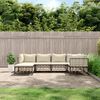 vidaXL Salon de jardin 6 pcs avec coussins anthracite r&eacute;sine tress&eacute;e