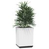 vidaXL Jardinières 2 pcs blanc 30x30x37 cm polypropylène