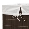 vidaXL Panier à linge rectangulaire Bambou Marron foncé