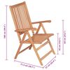 vidaXL Chaises inclinables de jardin lot de 2 Bois de teck solide
