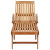 vidaXL Chaises longues lot de 2 avec table Bois de teck solide
