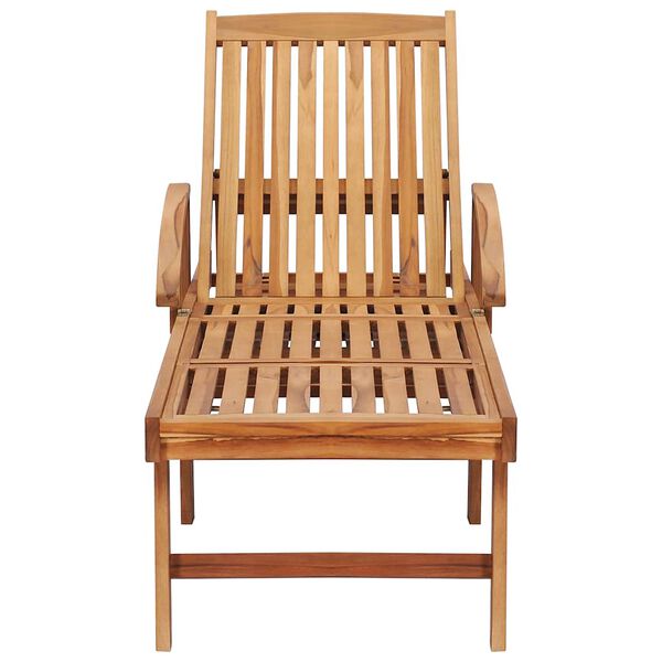 vidaXL Chaises longues lot de 2 avec table Bois de teck solide