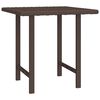 vidaXL Tables d'appoint 3 pcs marron résine tressée