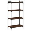 vidaXL Biblioth&egrave;que 4 niveaux ch&ecirc;ne marron 60x30x120cm bois ing&eacute;nierie