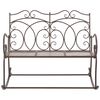 vidaXL Banc de jardin 104 cm Fer Marron antique