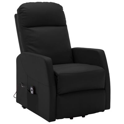 vidaXL Fauteuil Noir Similicuir