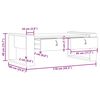 vidaXL Table basse 110x60x40 cm Bois de teck massif