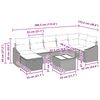 vidaXL Ensemble de Canap&eacute;s avec coussin avec stockage 8 pcs polyrotin