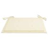 vidaXL Chaises de jardin avec coussins cr&egrave;me lot de 3 Bois teck massif