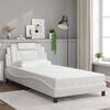 vidaXL Cadre de lit Viana sans matelas blanc 100x190 cm similicuir