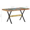 vidaXL Table &agrave; manger 140x70x76 cm Bois de r&eacute;cup&eacute;ration massif