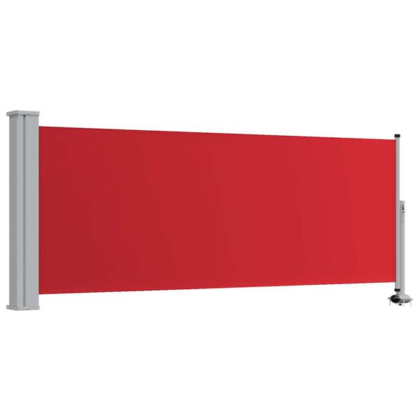 vidaXL Auvent lat&eacute;ral r&eacute;tractable de patio 100x300 cm Rouge