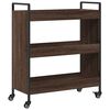 vidaXL Chariot de cuisine ch&ecirc;ne marron 70x30x82 cm bois d'ing&eacute;nierie