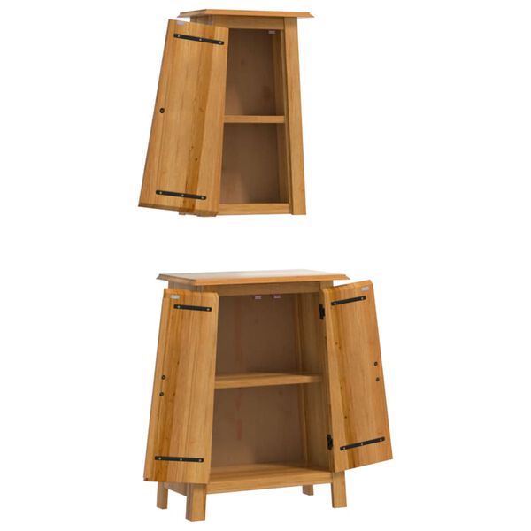 vidaXL Ensemble de meubles de salle de bain 2 pcs bois de pin massif