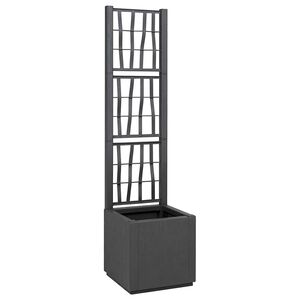 vidaXL Cache-pot de jardin Anthracite 36 x 36 x 140 cm Polypropyl&egrave;ne