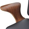 vidaXL Chaise de bureau Bois courb&eacute; avec tapisserie en similicuir