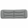 vidaXL Coussin de t&ecirc;te de lit Hvar gris clair 152 cm tissu